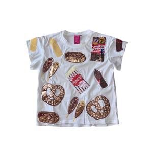 NEW QUEEN OF SPARKLES ballpark food tee in white